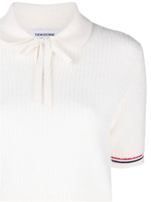 White/multicolour wool top THOM BROWNE | FKP110AY1029100